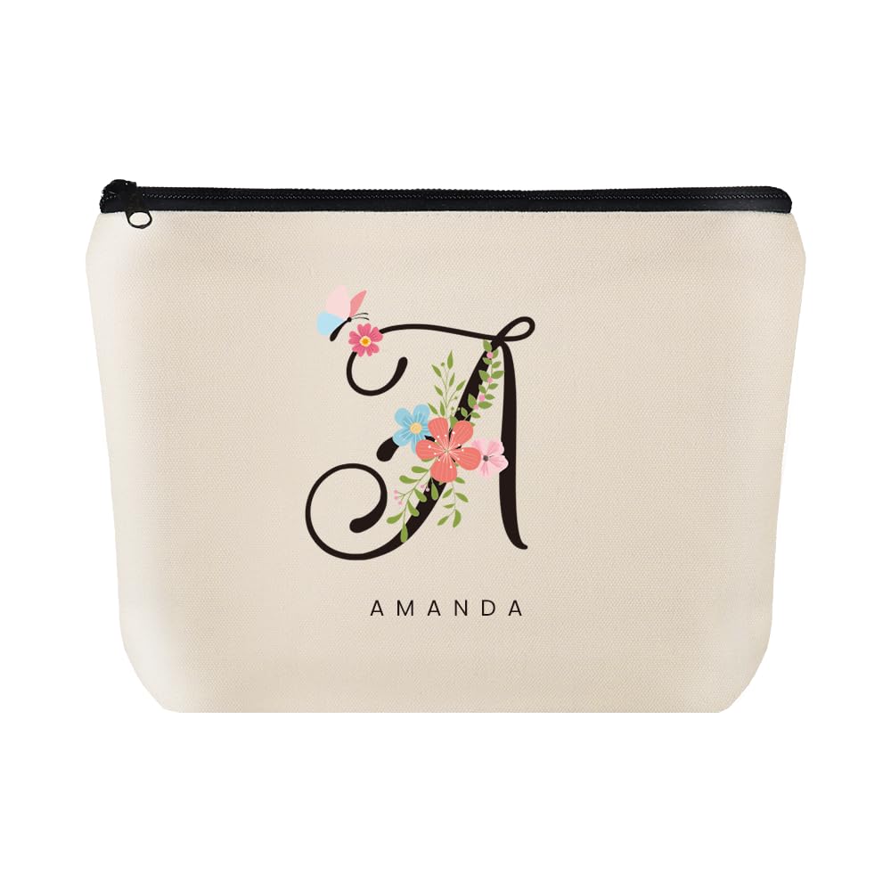 Party to Be Custom Travel Makeup Bag with Initial & Name, Bridesmaids Gifts, Personalized Cosmetic Bag for Bridal Shower Gift