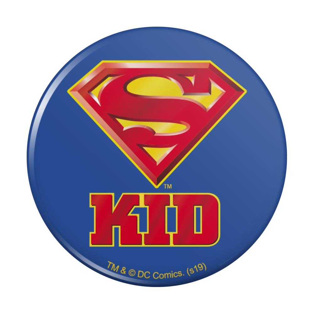 Superman Super Kid Shield Logo Pinback Button Pin
