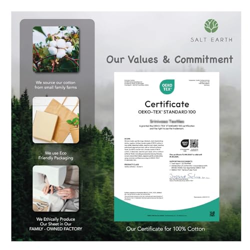Image of Salt Earth GOTS Certified 100% Organic Cotton 2-Layered Swaddle Baby Blanket, 4 Pack, 47 inchx 47 inch Receiving Blankets for Swaddling, Wrap for Boy & Girl, Newborn Baby Essentials, Registry (Solids & Stars)