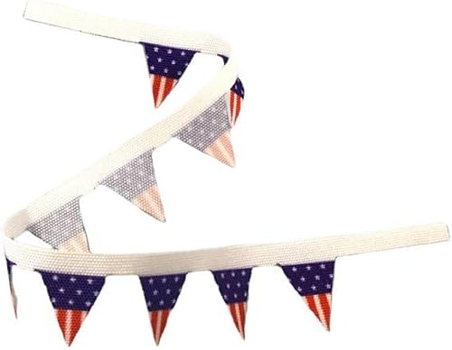 Melody Jane Dolls Houses Decoración de banderines de bandera estadounidense de Estados Unidos decoración de banderines de fiesta 112 accesorio