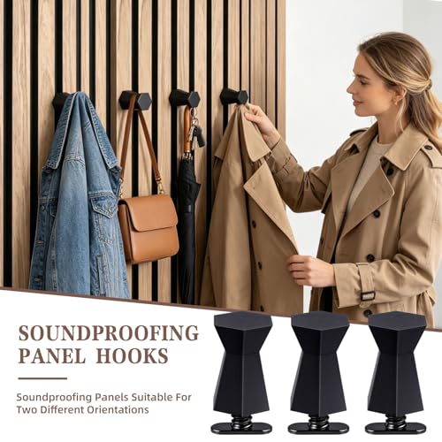 Crochets acoustiques sans perçage pour suspendre vos vêtements sans abîmer les murs (Lot de 6) - 8