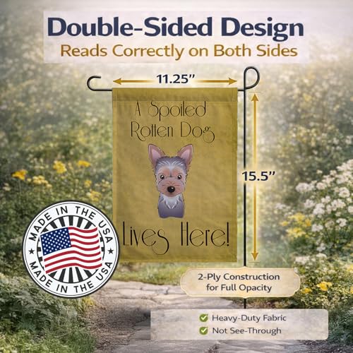 Drapeau Yorkie Puppy petit format multicolore extérieur Caroline's - 4