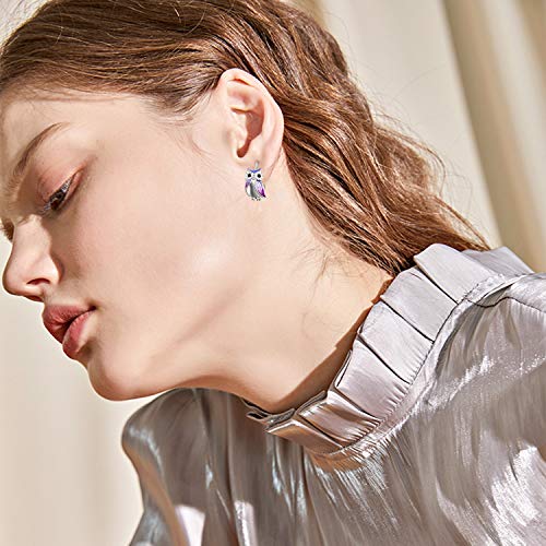 Yfn Owl Earrings Sterling Silver Owl Gifts Drop Dangle Leverback Earrings For Women Girls(Owl Earrings) #TOP4
