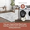 nuLOOM 6' x 9' Cozy Plush SuperiorWash Area Rug, Machine Washable, Non-Slip, Soft Fluffy Shag Carpet for Living Room Bedroom Kids Room Nursery Home Decor, Loni Light Grey