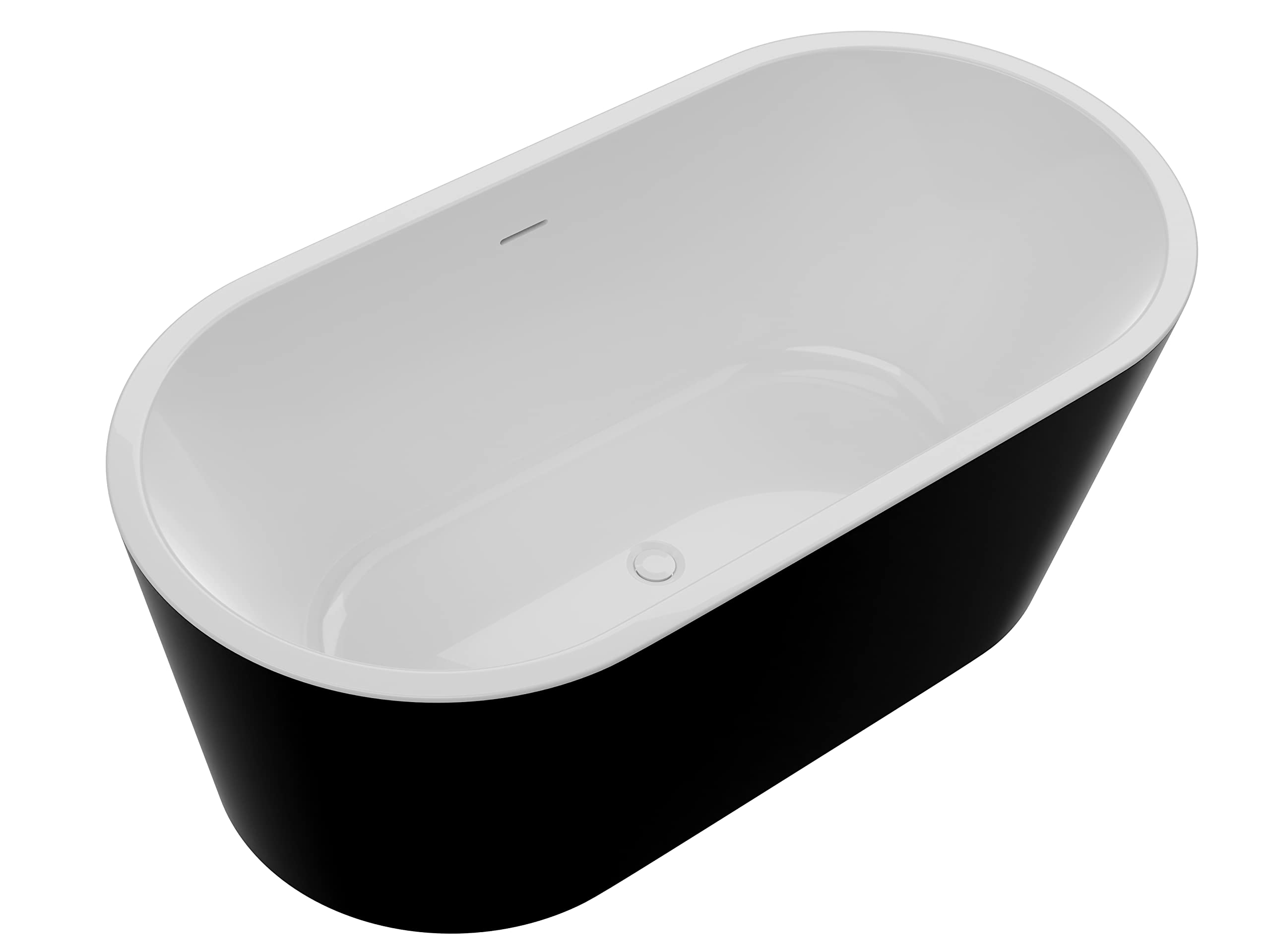 ANZZI 55 Inch Acrylic Freestanding Bathtub In Glossy White | Chand