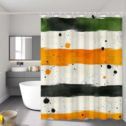 Rideau de douche 90x180 cm rétro abstrait en polyester imperméable - 2