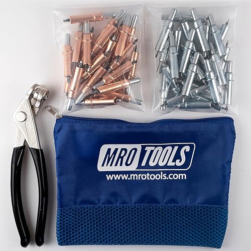 25 1/8 & 25 3/32 Zephyr Kwik-Lok Cleco Fasteners + Cleco Pliers w/Carry Bag (KZ4S50-3)