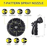 Blendra 304 Stainless Steel Garden Hose 100FT - Hosepipes for Garden Water Hose with 7+6 Way Spray Nozzle (3/4" 1/2" Connectors) for Outdoor Gardening, Lawn Care & Home Use (Silver+Black) - Image 2