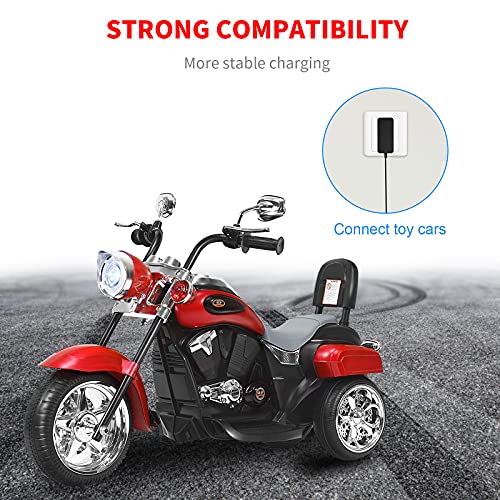 MEROM 6V Battery Charger for Ride on Toys Compatible with Kids 4 Wheeler, Baby Bumper Car, Electric Cars for Kids and Mercedes Benz Car for Kids, 6 Volt Battery Charger for Ride on Toys Power Supply