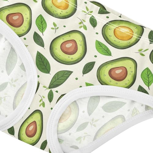 ZZKKO Green Avocado Girls Underwear Toddler Panties for Girls Comfort Brief Size 2T-8Y3