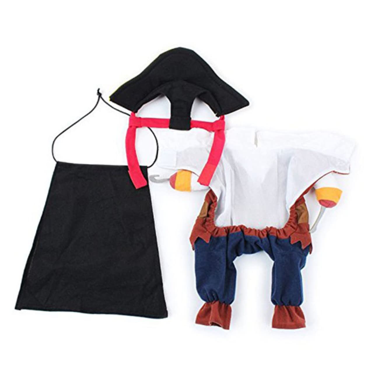 POPETPOP 3piezas Disfraz De Pirata para Mascotas Traje De Ropa para Perros y Gatos para Fiestas y Eventos Incluye Sombrero para Halloween y Ocasiones Especiales