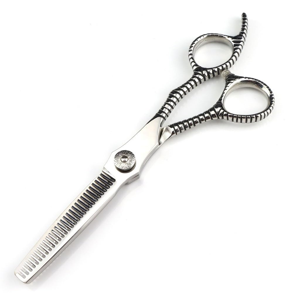 Haarschneideschere, 6 Zoll Professionelle Jp440C Stahl Silber Schnitt Haarschere Haarschnitt Effilierschere Friseurschere, Effilierschere-B,Effilierschere-B