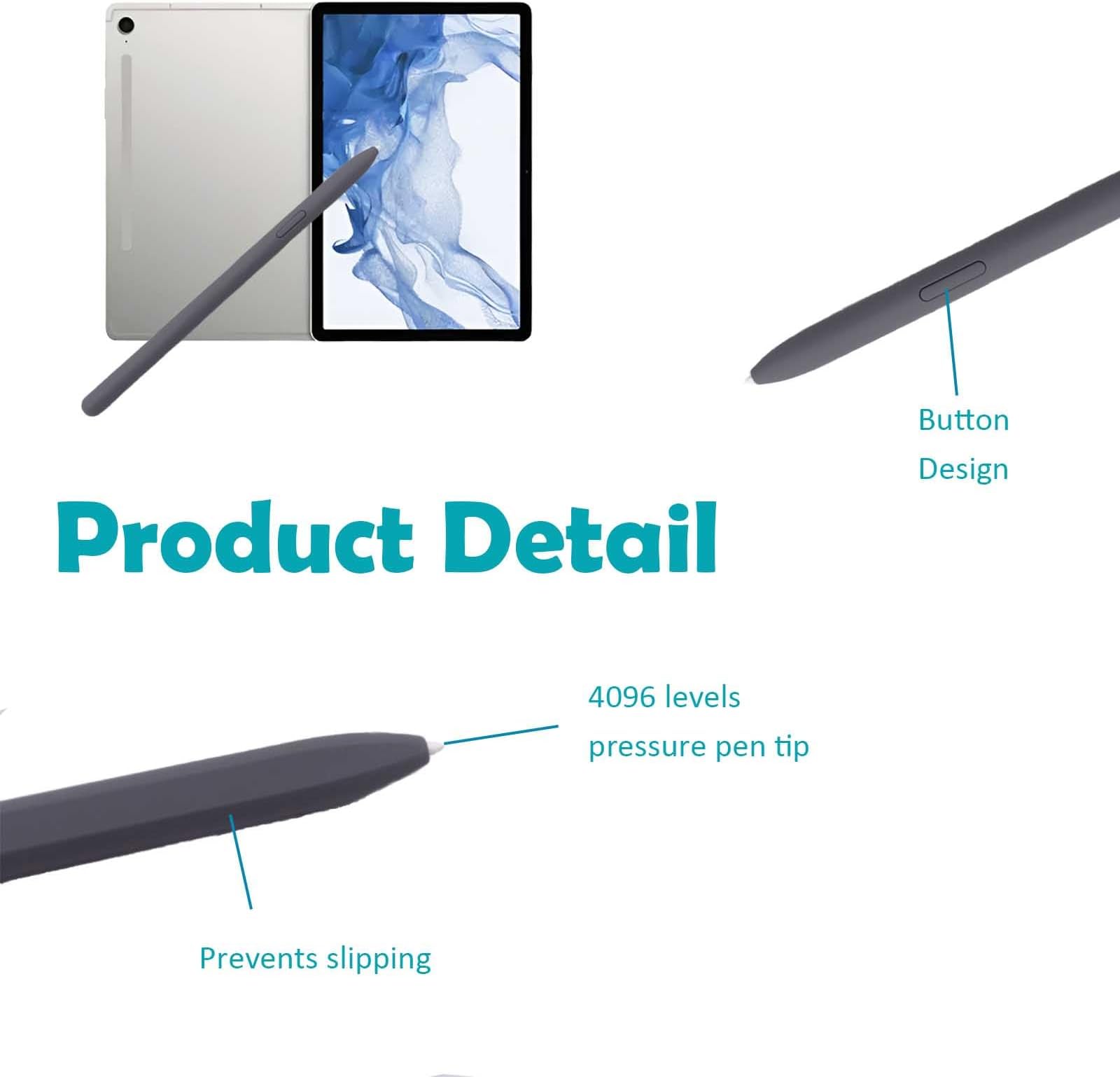 Alovexiong Tab S9 FE S Pen for Samsung Galaxy Tab S9 FE Stylus Pen/ S9 FE+ Pen / S9/S9 FE Plus / S9+ SM-X510, SM-X516B Pen Replacement with Nibs (Grey)