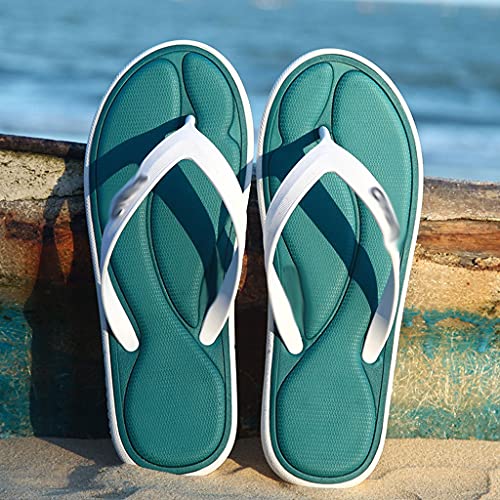 Sponge Massage Men's Flip Flops Antiskid Outdoor Sandal Clip Casual Beach House Rubber Soft Women Slippers (Color : B, Size : 43)4