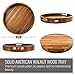Virginia Boys Kitchens Round Serving Tray – 16.5 Inch Walnut Wood Platter with Handles - Perfect for Serving or Centerpiece Display on Ottoman and Coffee Table