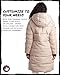 CANADA WEATHER GEAR Womens Long Puffer Coat - Heavyweight Wind Water Resistant Faux Fur Hood Parka Winter Jackets for Women, Size Medium, Ponderosa Green/Natural