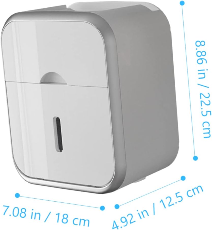 Cabilock Double Layer Roll Paper -Mounted Toilet Paper Holder Storage for Bathroom