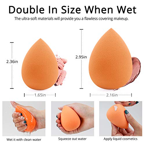 Beakey Makeup Sponge, Latex-Free And Vegan Beauty Sponge, Flawless For Cream, Liquid Foundation & Powder Application (2Pcs) #TOP3