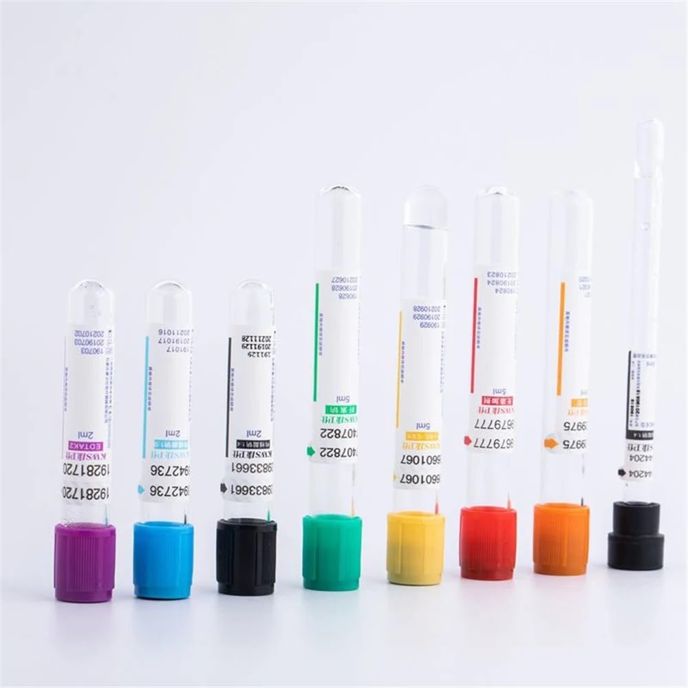 100 sztuk jednorazowych próżniowych probówek do pobierania krwi z żelem oddzielającym/koagulantem rurkami laboratoryjnymi EDTAK2 (10 ml heparyny sodu)