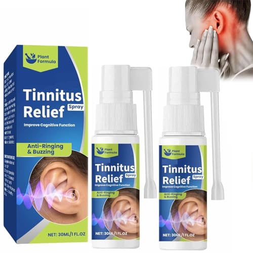 Spray de alivio de tinnitus – Spray de acción rápida para oídos zumbidos, tratamiento natural del tinnitus, alivio del tinnitus para oídos zumbidos, para pérdida auditiva y zumbidos en los oídos