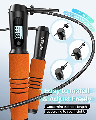 Image of RENPHO Smart Jump Rope - APP Data Storage & Tracking & Analysis, Tangle-Free Jumping Rope for Men, Women, Skipping Rope with Counter, Adjustable workout Jump Ropes for Crossfit, Gym, MMA
