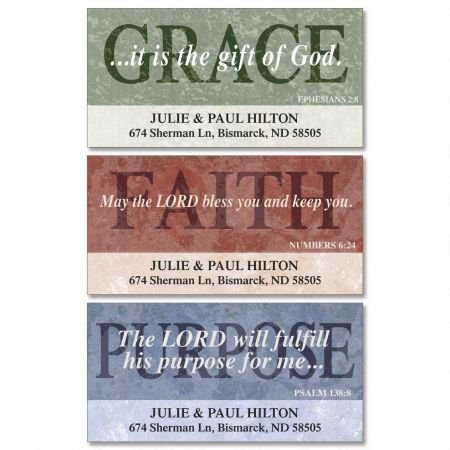 Purposeful Faith Return Address Labels (3 Designs) - Set of 144 1-1/8