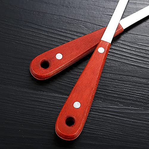 Feer Red Solid Wood Handle Stainless Steel Spatula Kitchen Supplies Thick Anti-Scald Insulation Kitchen Set Shovel #TOP6