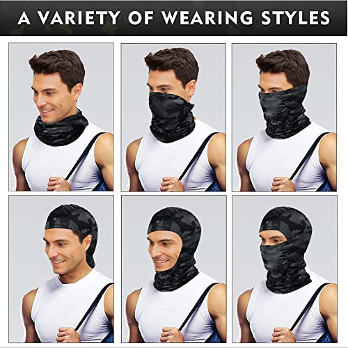 2 Pack Face Balaclava Ski Mask Cover For Women Men,Uv Protection Tactical Neck Gaiter Scarf Sun Hood For Fishing Cycling #TOP4