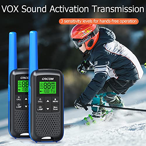 Walkie Talkies - Gocom G600 Frs Two Way Radio For Adults 2W Long Range Walkie Talkie Rechargeable, Vox Scan, Noaa & Weather Alerts, Led Lamplight 2 Pack Hand Held Radios #TOP4