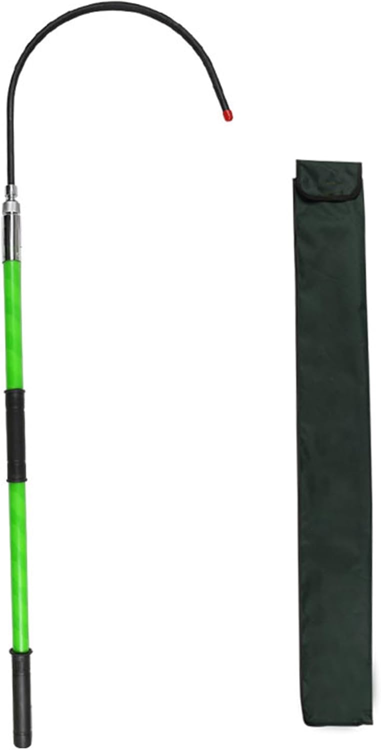 Red Portable Electrical Insulated Rescue Hook Stick, High Voltage Safety Tool For Electric Vehicle Repairs/Electrical Gear, Fiberglass Life-saving Pole 10kV 35kV 110kV 220kV(1m/39.4in/3.3ft)(Green,300