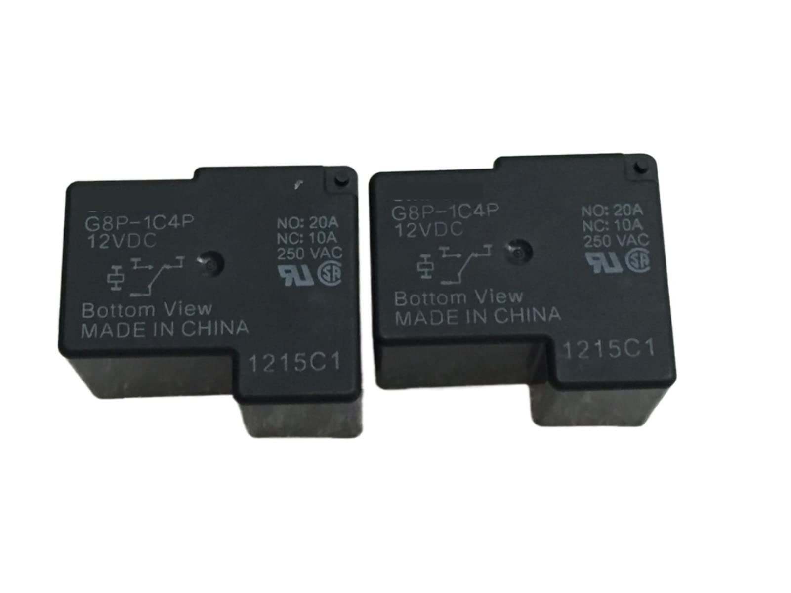 AQHYEBNSR Relay 10pcs G8P-1C4P-12V G8P-1C4P-12VDC G8P-1C4P-DC12V G8P-1C4P 12VDC 20A 5Pin