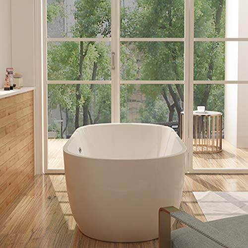 i-flair Freistehende Badewanne FRISANGE Design - aus Acryl in Weiß – verschiedene Größen (150 x 75 cm)141