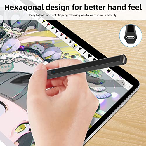 Sss·grgb Stylus Pen For Microsoft Surface Pro9/8/X/7/6/5/4/3 Surface Go 3/2/1 Surface 3/Laptop/Studio/Book 4/3/2/1 With 4096 Tilt Pressure Palm Rejection Magnetic Attachment Rechargeable, Black #TOP2