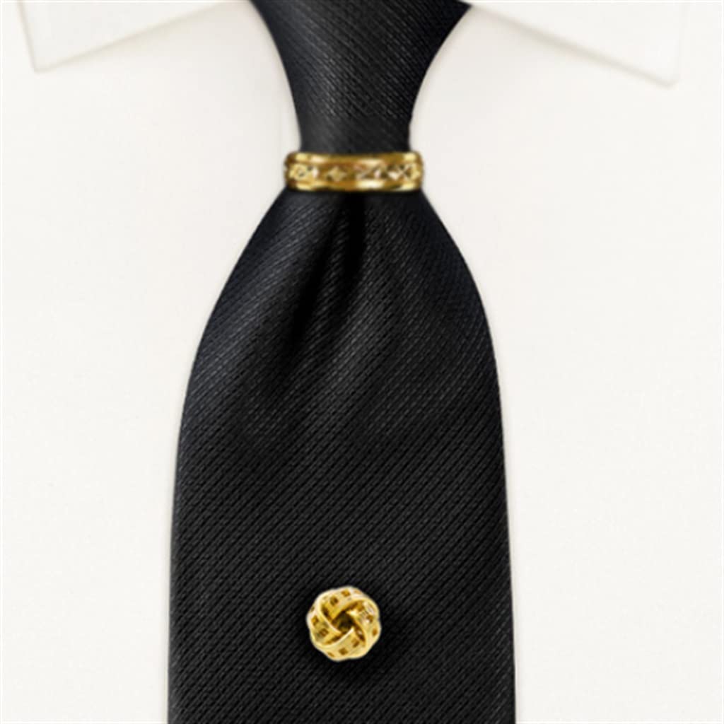Clip de Corbata Broche Multiusos for Cuello de Camisa, Hebilla for Cuello de Traje de Hombre, Broche Trenzado de Metal, Hebilla Fija for Corbata(D_1)