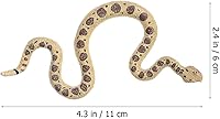 Vista 3 de Serpiente de cascabel de goma espeluznante juguete de serpiente de cascabel, 1 pieza de simulación de Halloween juguete falso realista broma