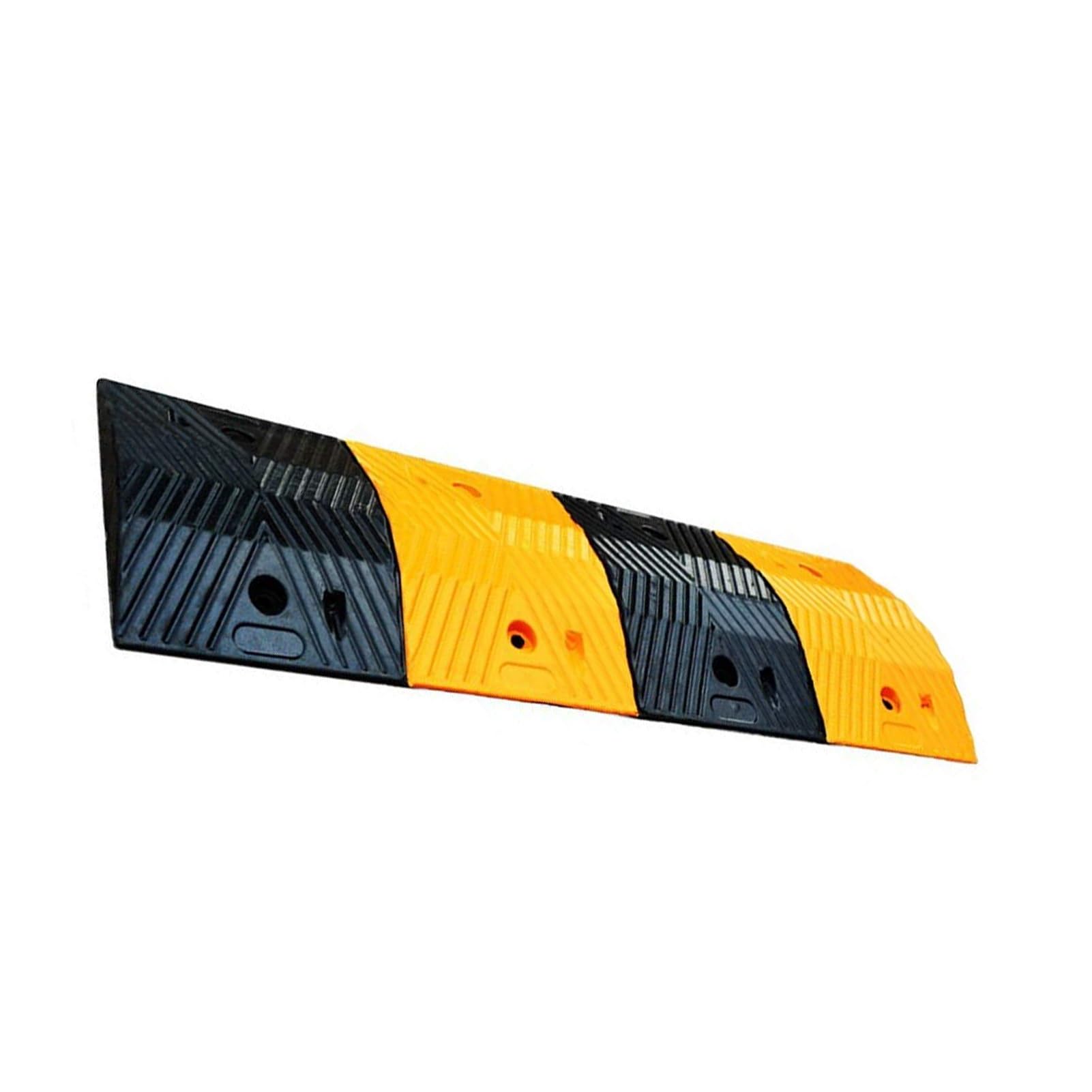 HTTGDGDH 100Cm Speed Bump, Speed Ramp, Rubber Road Bumps, Used For Asphalt Concrete Gravel Driveway Indoor And Outdoor,