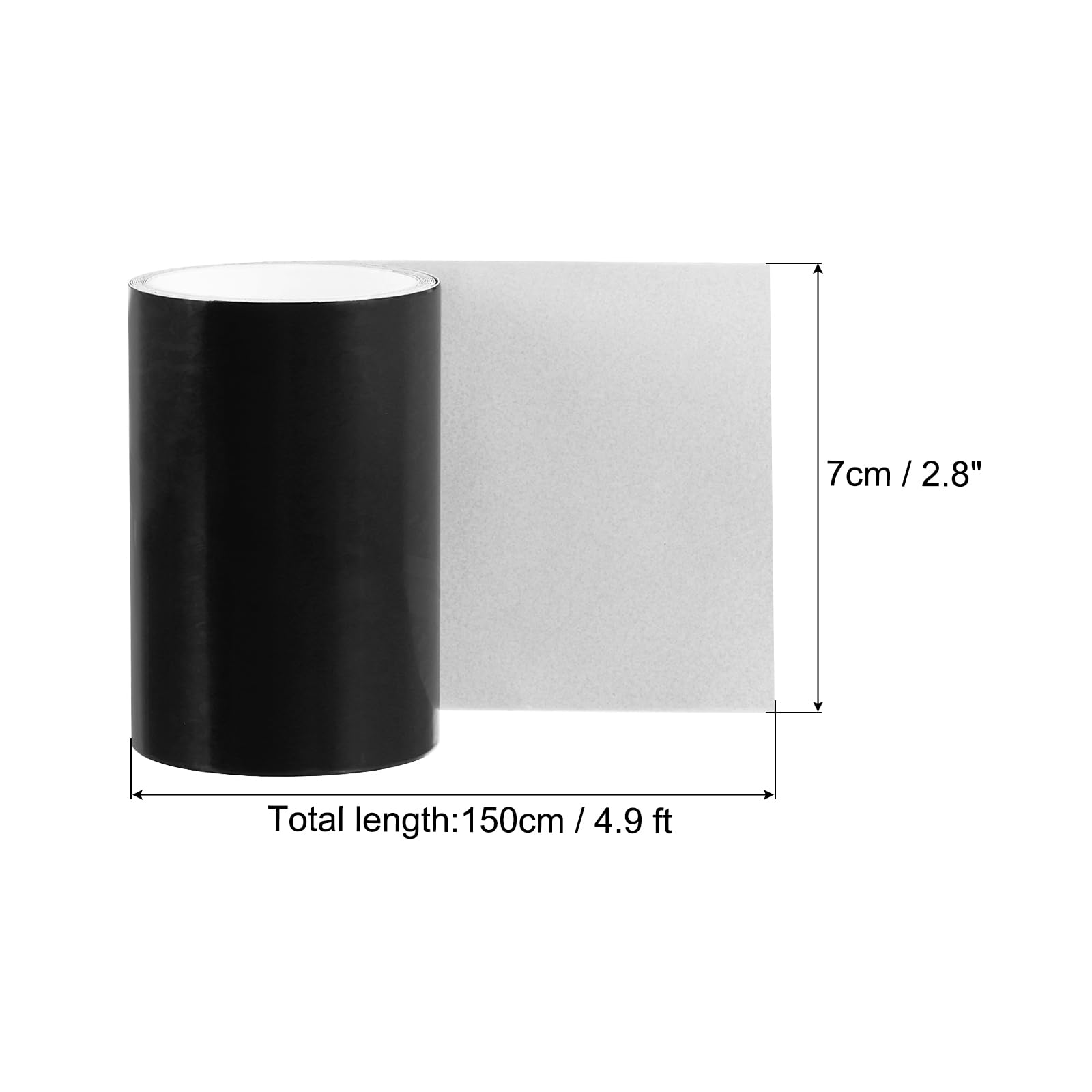 PATIKIL Inflatable Patch Repair Kit 2.8 in x 5 Ft, Waterproof TPU Repair Tape for Tent Air Mattress Swimming Pool Floats Black - Image 2