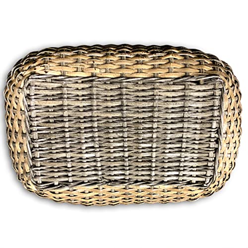 Sixthreezero Evryjourney Women's 7-Speed Step-Through Hybrid Cruiser Bicycle, 26" Wheels And 17.5" Frame, Navy With Brown Seat And Grips& Nantucket Bicycle Basket Co, Stained #TOP5