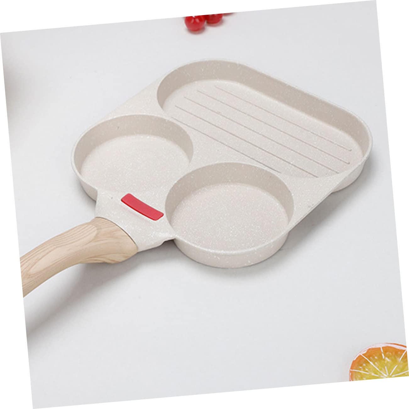 TOYANDONA Padella da Campeggio Antiaderente Multifunzione in Alluminio, Padella per Uova e Pancake Manico Ergonomico, per Cucina Domestica e Attività Outdoor