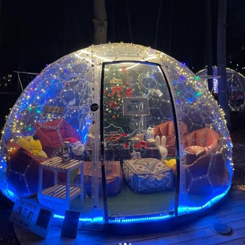 8Ft/13Ft Transparent Inflatable Bubble Tent, PVC Tent Bubble House, with Blower for Party Wedding, Clear Dome Balloon Garden Tent,110v-8ft
