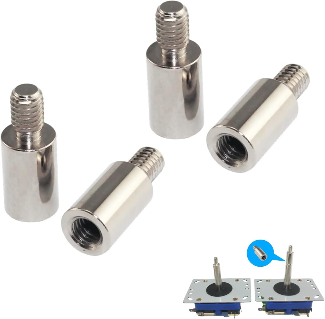 Arcade Game Joystick Extender 4 Pcs 15mm Arcade Cabinet Control Accessories, Make The Arcade Joystick Longer, for Retro Arcade US Balltop Joysticks