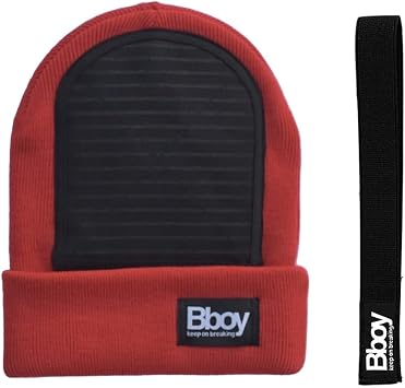 1set Classic Spin Cap with Bandage Non-Slip Knitted Spin Hat Professional Bboy Headspin Beanies with Sponge Padded for Hip Hop Breakdance