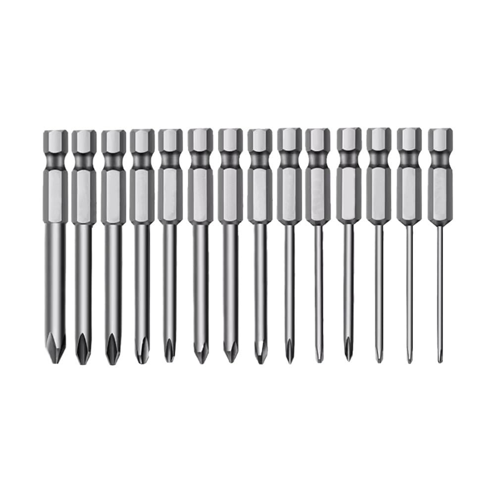 Ruxyoie 10Pcs 65Mmx5xph1 10Pcs Phillips Screwdriver Bits 65Mm S2 Steel 1/4'' Hex Shank Magnetic