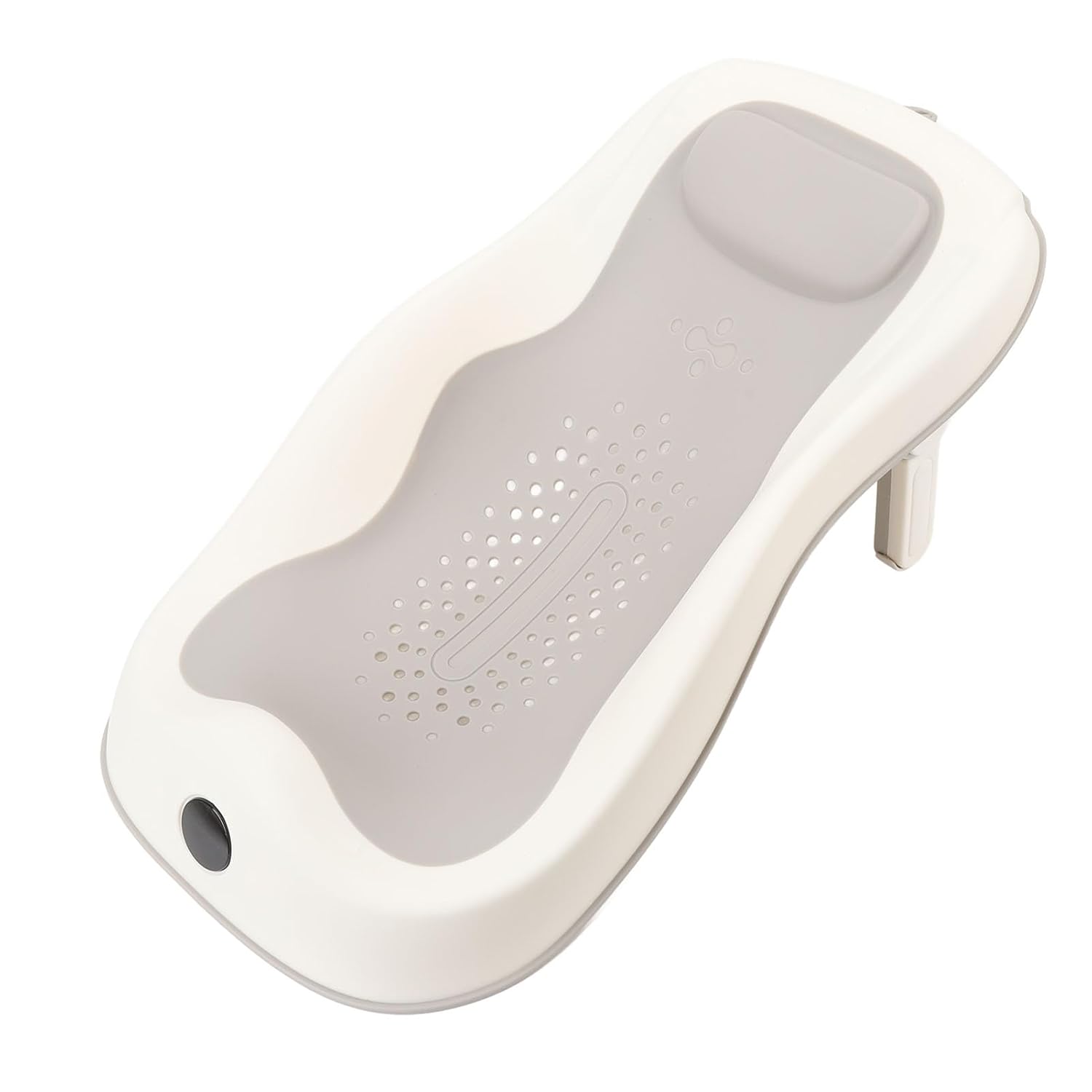 Garosa Baby Bath Seat, Adjustable Recline Baby Bath Support for Infants with Temperature Sensor, Foldable Non Slip Design for Newborn Bathtime