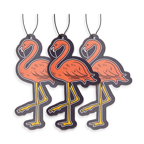 Image of Flamingo Car Air Freshener 4 Pack Scented With Premium Oils By Fresh Fresheners