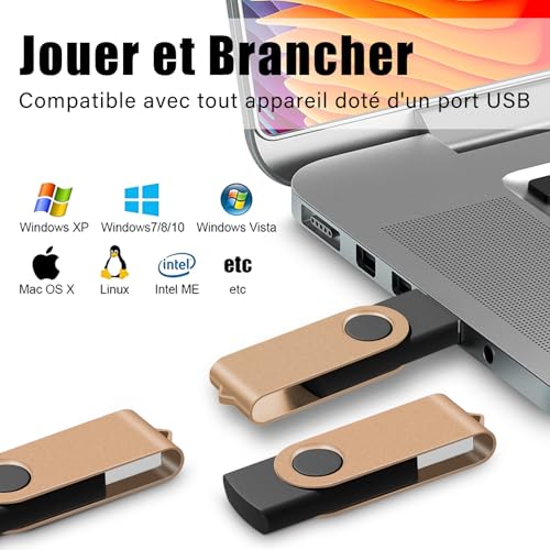 Clé USB 2GB lot de 20 clés USB 2.0 flash drive avec cordes