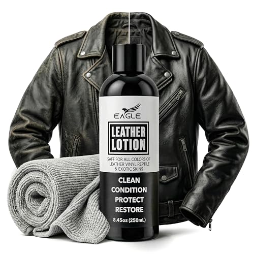 Eagle Leather Jacket Conditioner- Leather Lotion with Cloth for Boots, Jackets, Purses, Handbags...