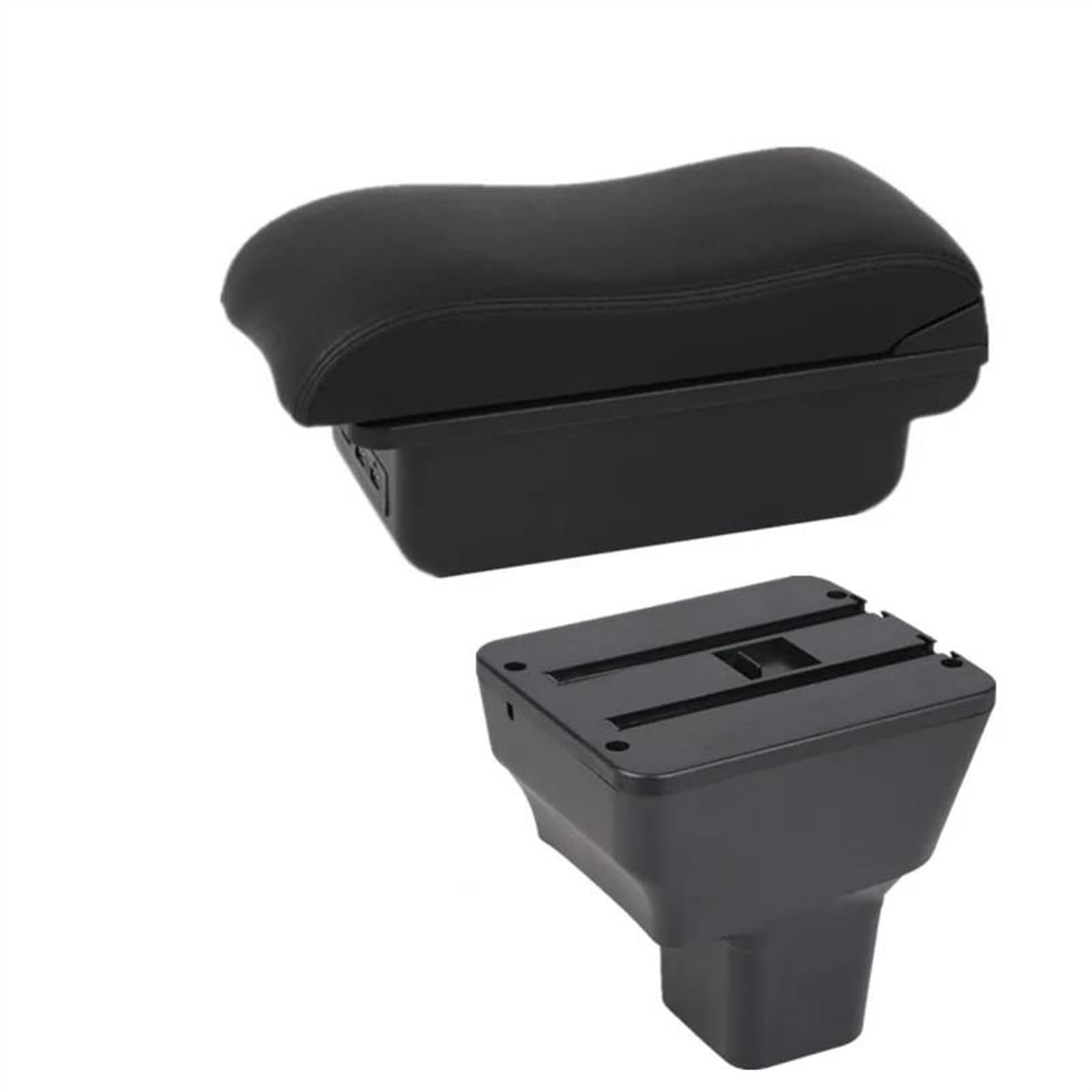 NOHEEU Car Armrest Box 2016-2024 Interior Dedicated Retrofit Storage Accessories For Kicks(B2 black line 3USB)