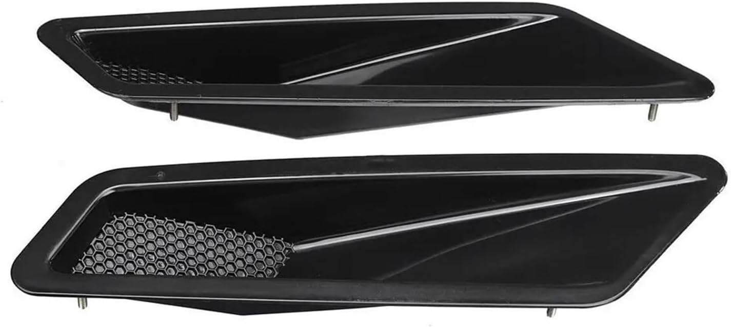 Car Hood Air Vent Cover Carbon Fiber Look/Glossy Black Car Engine Hood Vent Air Louvers for Mercedes for W204 C63 W205 W207 W212 W213 for AMG Sedan Easy Installation(Glossy Black)