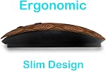 2,4 GHz USB Souris sans fil, sculptée sur bois modèle, Ergonomic Slim Computer Mice pour les enfants